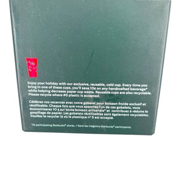 Starbucks Holiday Season Reusable Cold Cups 5 Pack With Lids Straws 24 Oz - Picture 8 of 10